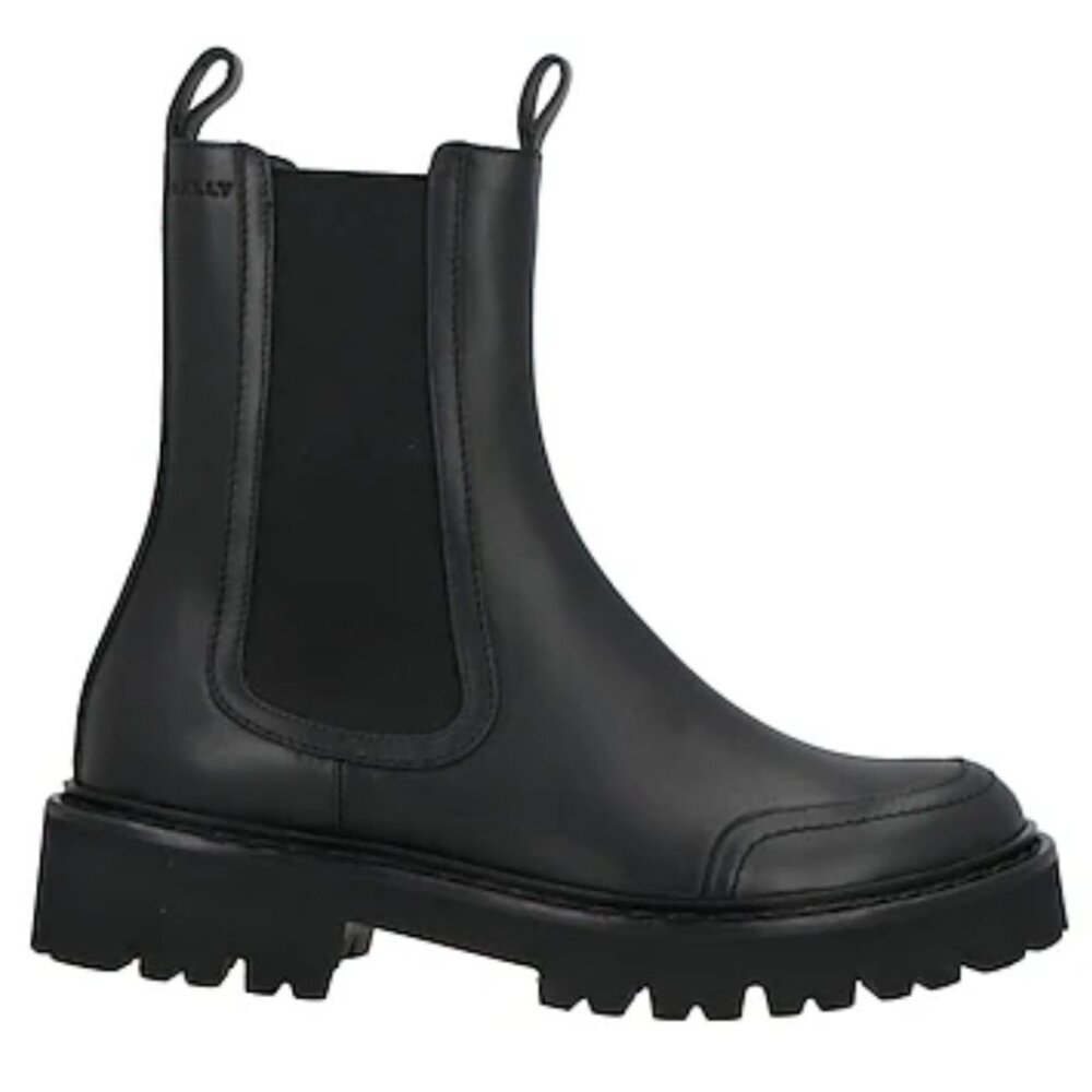 Bally Nalyna Leather Chelsea Boots Womens Black Leather Ankle Boots Sz 38.5